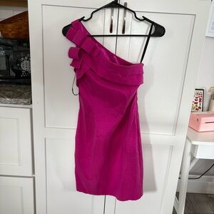 Jessica McClintock Vintage One Shoulder Cocktail Dress